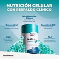 thumbnail image 2 of NAD+ Gummies Health Hack Nicotinamida Ribosa Resveratrol CoQ10 Veganas Sabor Mora Azul 180 Gomitas, 2 of 7