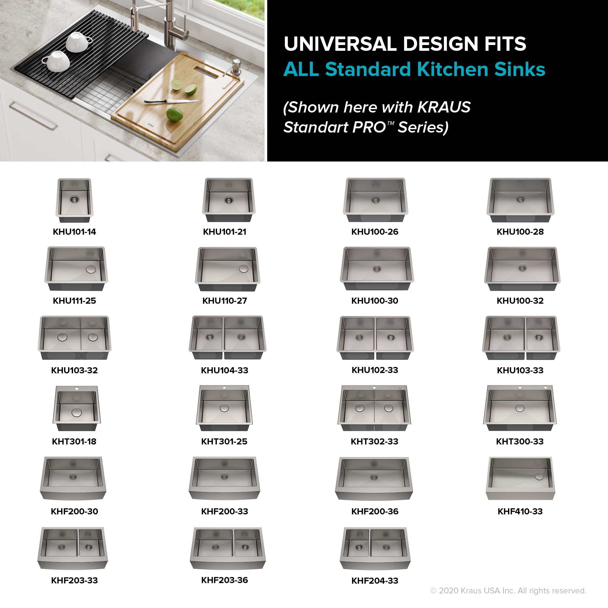 KRAUS Multipurpose Over-Sink Roll-Up Dish Drying Rack in Light Grey