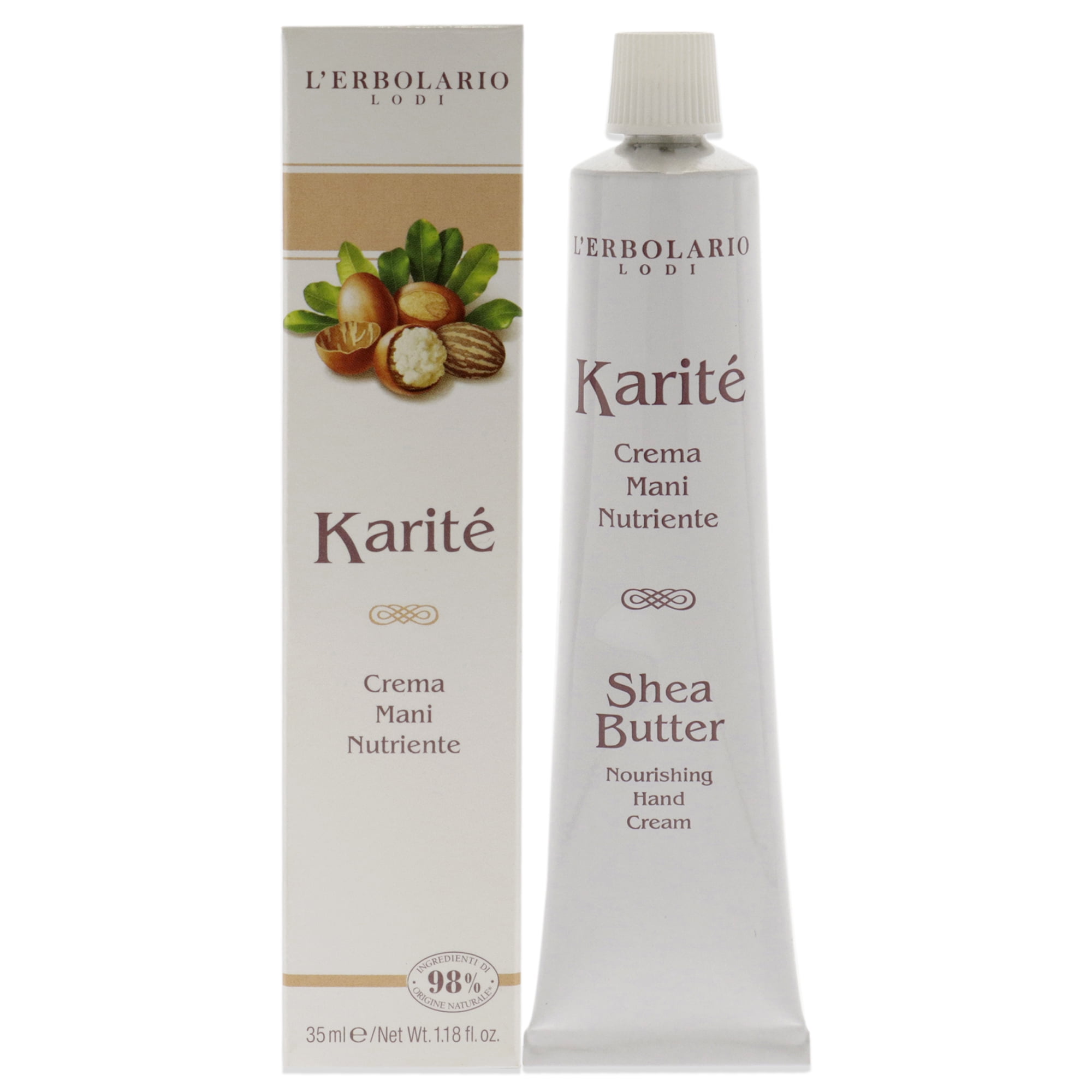 L'Erbolario Shea Butter Nourishing Hand Cream for Dry Hands, 1.18 oz