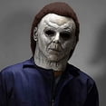 thumbnail image 5 of Máscara de Michael Myers, máscara aterradora de Halloween, máscara de asesino, máscara de látex de cara completa espeluznante, accesorios de disfraces de fiesta de Cosplay de terror, 5 of 5