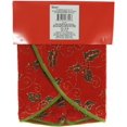 thumbnail image 2 of Christmas Decoration Miniature Tree Skirt - Golden Leaves Green Velvet - 18 Inches, 2 of 3