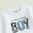 thumbnail image 4 of Toddler Baby Boys 2Pcs Clothes Letter Print Long Sleeve Sweatshirt and Elastic Pants Set Baby Spring Fall Outfits, 4 of 7