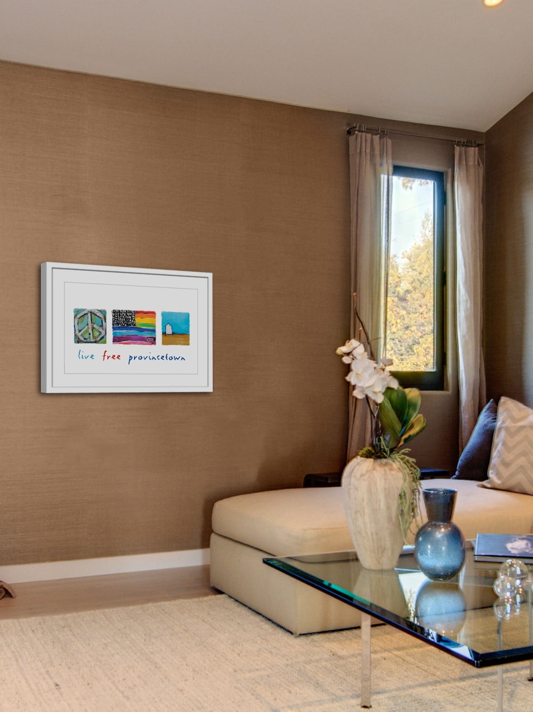 Marmont Hill "Live Free Provincetown" by Tori Campisi Painting Print in Frame
