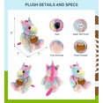 thumbnail image 5 of DolliBu Sitting Rainbow Unicorn Stuffed Animal with Football Plush - Soft Huggable Unicorn, Adorable Plush Toy, Cute Fantasy Gift Plush Doll Animal Toy for Kids and Adults - 10 Inches, 5 of 6