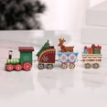 thumbnail image 3 of Adornos navideños de escritorio, creativos, de madera, de cuatro secciones, pequeños trenes, productos de madera, ensamblaje, pequeños regalos, 3 of 6