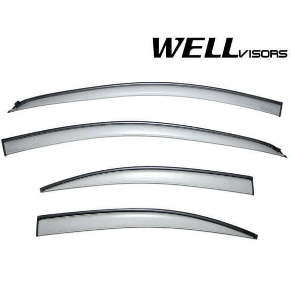 Wellvisors Side Window Visors Deflectors Rain Guards With Black Trim for 2012-2020 Chevrolet Sonic Sedan 3-847CH003