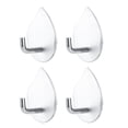 thumbnail image 3 of 4pcs Water Drop Type J Type Hook Hanger Wall Mounted Kitchen Bathroom Suction Wall Hooks, 3 of 8