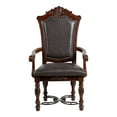 thumbnail image 3 of Furniture of America Cato Padded Faux Leather Indoor Armchairs, Brown Cherry (Set of 2), 3 of 8