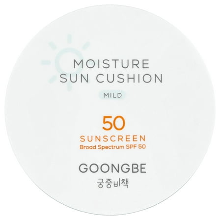 Goongbe Moisture Sun Cushion Sunscreen, Mild, SPF 50, 0.49 oz (14 g)