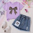 thumbnail image 2 of Paguaki Toddler Girl Summer Outfits Cute Cartoon Printed Short Sleeve Top And Skirt 2-Piece Set 2-7 Years, 2 of 4