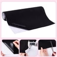 thumbnail image 3 of 11.8" L x 59" W Suede Fabric Wrap Microfiber Fabric Self-Adhesive Suede Look for Car Interior Black Self Adhesive Film Sticker DIY Elastic Peel Stretch Film Fabric for Furniture Decor Black DIY, 3 of 9