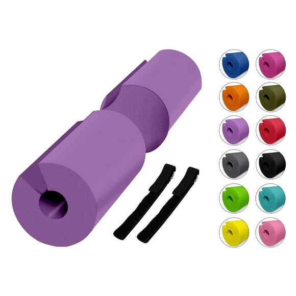 Cojin Protector Barra, Almohadilla de barra, Morado MDFitness Squat Hip Thrust Barbell Pad MDFitness Olimpico o Universal