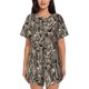 thumbnail image 1 of Fotbe Leopard And Zebra1 Conjunto de Pijama Estampado para Mujer, 2 Piezas, Ropa de Dormir con Camiseta de Manga Corta y Shorts Suaves-Medium, 1 of 6