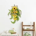 thumbnail image 5 of 17.7" Spring Light-Up Sunflower Swag - LED Lights, Artificial Florals & Ferns Greenery, Seasonal Decor for Front Door, Mantel, Wall & Farmhouse Home Accents (A), 5 of 5