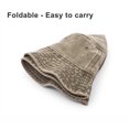 thumbnail image 2 of Bucket Hat, Wide Brim Washed Denim Cotton Outdoor Sun Hat Flat Top Cap for Fishing Hiking Beach Sports Khaki, 2 of 6