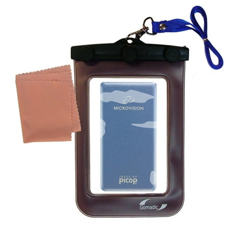 Gomadic Clean and Dry Waterproof Protective Case Suitablefor the Microvision ShowWX Laser Pico to use Underwater