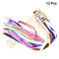 thumbnail image 2 of CIMAXIC wedding 12pcs Colorful Delicate Ribbon Streamers Kids Fairy Stick Cheer Props Wedding Party Supplies Favors With Golden Bell(Assorted Color),21.65"X11.81"X0.79", 2 of 4