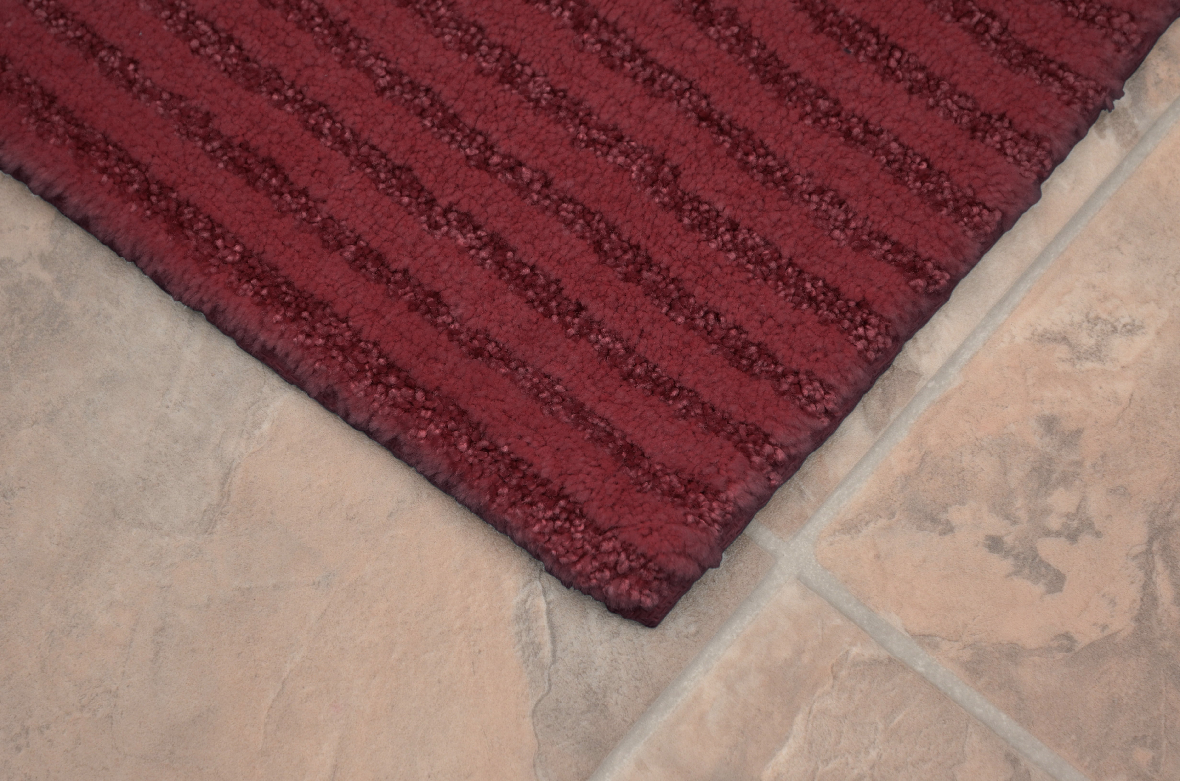 Garland Rug Sheridan Washable Nylon Chili Pepper Red Bath Rug, 30" x 50"
