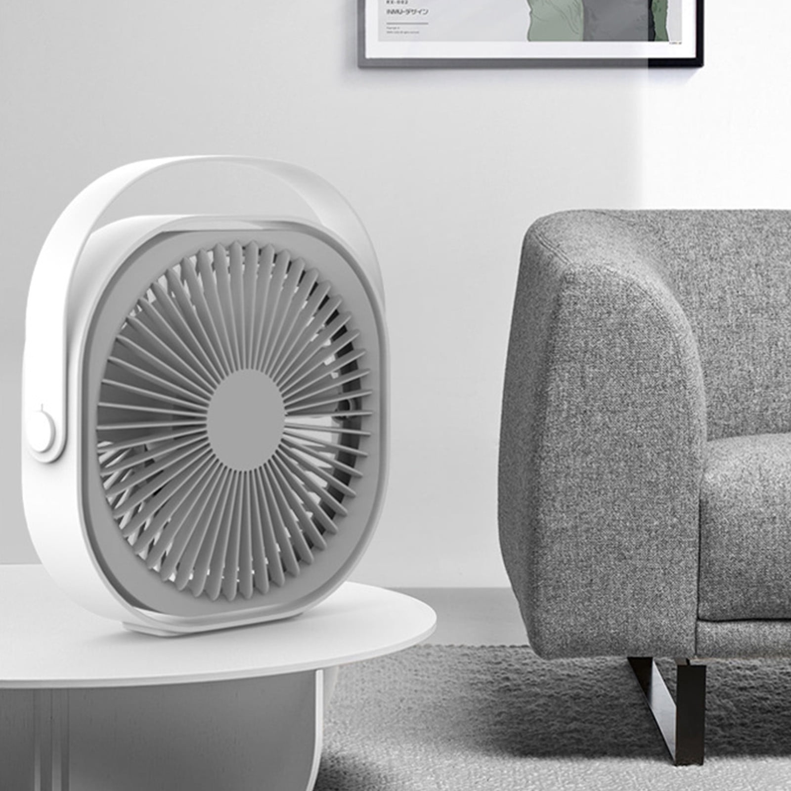 Ventilateur Tour Sans Pales Rechargeable - 6 Vitesses - Veilleuse - Pour Bureau Et Chambre