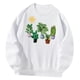 thumbnail image 3 of Sudadera para Mujer Cuello Redondo Sudadera Camisa Otoño Invierno Ligera Blanca S, 3 of 9