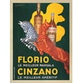 thumbnail image 2 of Cappiello, Leonetto 19x24 Gold Ornate Wood Framed with Double Matting Museum Art Print Titled - Florio e Cinzano-1930, 2 of 4