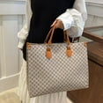 thumbnail image 4 of HUISZJ Retro Shoulder Bag, Large PU Leather Capacity Khaki Handbag, Vintage Shoulder Bag for Travel Commute Work (C), 4 of 7