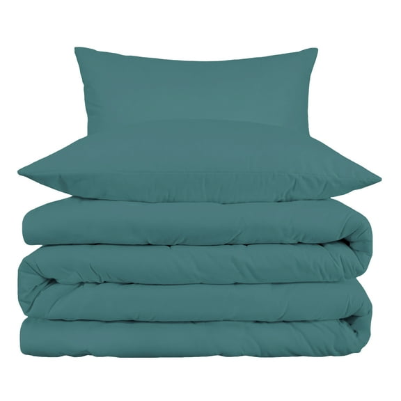 Superior Egyptian Cotton 1000 TC Deep Sea Duvet Set, Full/ Queen