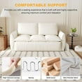 thumbnail image 4 of 70.9”W Big Full Size Futon Sofa Bed, Convertible Sleeper Sofa Bed with 2 in 1 Pillow and Blanket, 2 Seater Pull Out Couch, Comfy Velvet Couches for Living Room, Small Space, Apartment, Beige, 4 of 9