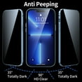 thumbnail image 2 of Dteck Case for iPhone 13 6.1-inch,Magnetic Adsorption Metal Case Anti Spy Privacy Double Side Tempered Glass Full Cover 360° Anti-peeping Protective Case,Black, 2 of 8