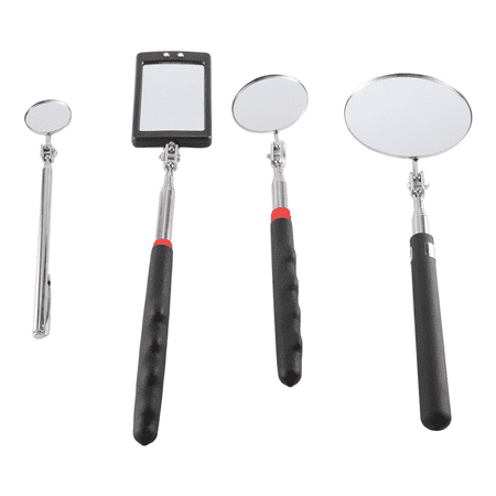 

Pick-up Tool 4 Pcs Telescoping Inspection Mirror LED Lighted Flexible Inspection Mirror Round +Square Mirror Inspection Tool