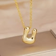 thumbnail image 2 of Todaioua Gold Letter Necklace Initial Necklace - Personalized Mom Necklace, Electroplated Alloy Pendant for Women, Special Gift for Her U, 2 of 2