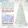 thumbnail image 6 of Gymax 7 FT Pre-lit Optical Fiber Christmas Tree White Xmas Tree w/ 48 Colorful LED Lights, 6 of 10