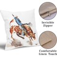 thumbnail image 3 of Halloween Pillow Covers 18x18 Inch Pumpkin Jack-O''-Lanterns Bat Spider Web Cotton Linen Decorative Throw Pillow Case Holiday Cushion Cover Set of 2 for Bedroom Sofa Living Room Couch Chair, 3 of 6