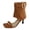 Brown, variant on Kitten Heels for Women Square Open Toe Summer 70s Ankle Boots with Back Zipper Cutout Suede Heeled Sandals Black Size 7