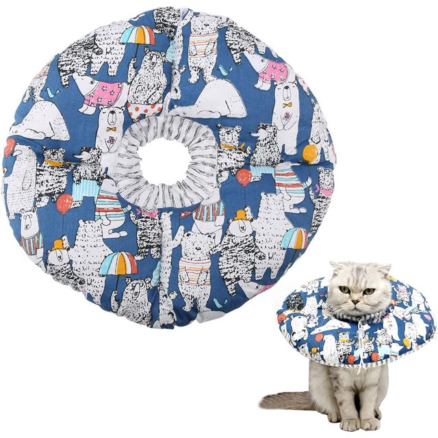 Uds (azul) Collar protector para recuperación de mascotas, curación suave para gatos