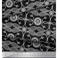 thumbnail image 2 of Soimoi Georgette Viscose Fabric Paisleys Paisley Print Fabric by The Yard 42 Inch Wide, 2 of 3