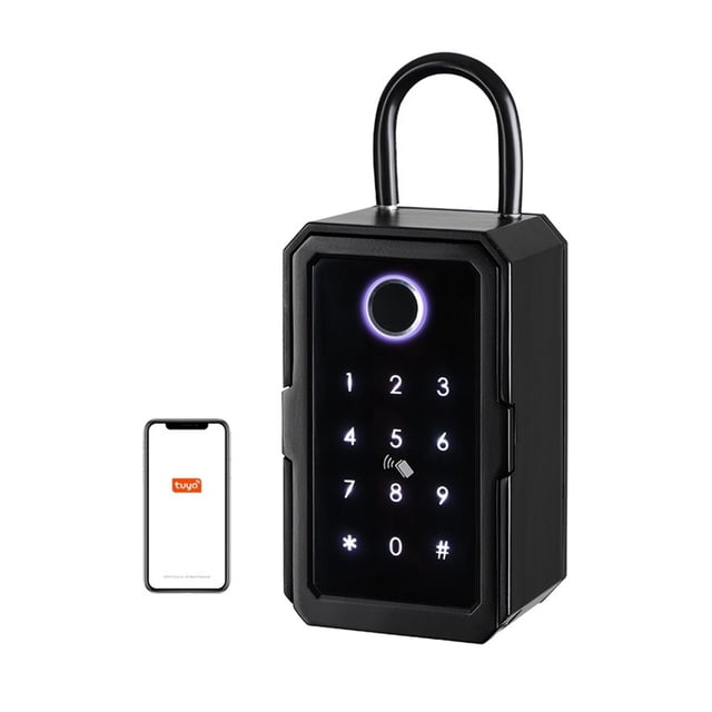 Key Safe Tuya Ttlock Fingerprint Digital Key Box App Remote Access Wall Mount Combination Security Lockbox ,Easy Installation