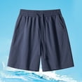 thumbnail image 2 of sususu Mens Basketball Shorts with Pockets Lightweight Loose Fit Athletic Shorts Mesh Gym Shorts for Men Navy L, 2 of 5