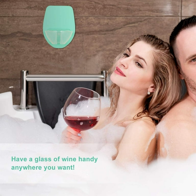 BIGTREE Green Wine Glass Holder Shower, Silicone Wine Glasses Holder  Bathroom Accessories - Walmart.com