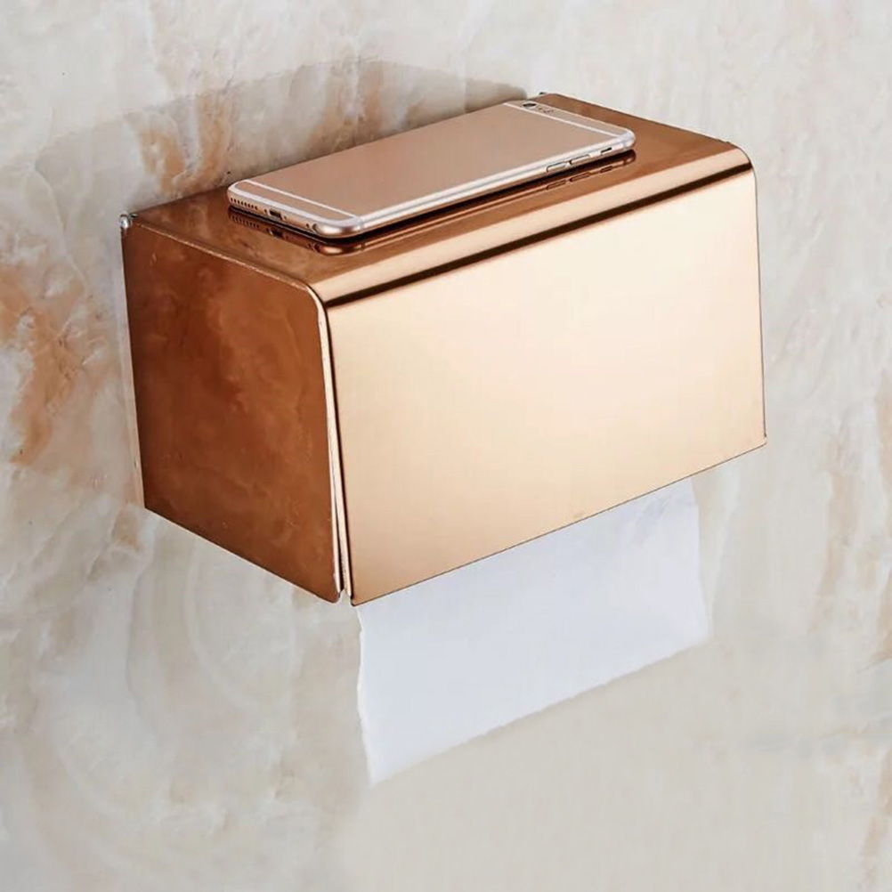 NICEXMAS Toilet Paper Box Holder Stainless Steel Bathroom Double Tissue