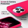 thumbnail image 4 of iPhone 13 Pro Case,[Military Shockproof Protection] Liquid Silicone Phone Case with [Soft Anti-Scratch Microfiber Lining] Camera & Screen Protection 6.1 inch Slim Thin Cover（Hot Pink）, 4 of 15