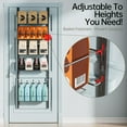 thumbnail image 2 of chalian - Adjustable Cabinet Door Organizer, 6-Tier Hanging Spice Rack Organizer, Metal Over the Door Pantry Organizer, Pantry Organizers and Storage Shelves for Kitchen Bathroom Laundry Room, BlackA, 2 of 18