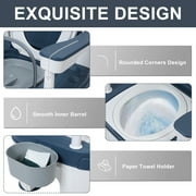 Fogcroll Bedside Commode Adult Mobile Portable Toilet Height Adjustable Adult Potty Chair Load Toilet Chair Seat with Handles for Seniors Disabilities Elderly and Others 882lb