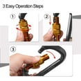 thumbnail image 4 of 3-Pack Screwgate Locking Carabiners – 30kN (6,744 lbs) Heavy-Duty D-Shaped Carabiners for Rock Climbing, Rappelling, 4 of 8