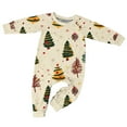 thumbnail image 2 of Odeerbi Christmas Pajamas for Family Holiday Long Sleeve Family Christmas Pajamas Matching Sets Toddler Parent Child Printed Loungewear Set Two-Piece Sleepwear Xmas PJs Set Black, 2 of 3