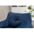 thumbnail image 5 of Bean Bag Soft Cotton Linen Fabric Bag Chair Filled with Memory Sponge, Fluffy and Lazy Sofa Filled with Memory Sponge Bag Sofa with Armrests for Living Room, Blue, 5 of 9