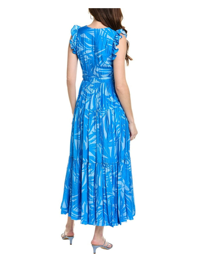Taylor womens Tiered Midi Dress, 4, Blue - Walmart.com Taylor womens Tiered Midi Dress, 4, Blue - Walmart.com
