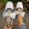 thumbnail image 2 of YHAJDS Loafer Shoes for Women Print Polka Dot Bowknot Slip On Casual Daily Walking Flats, 2 of 10