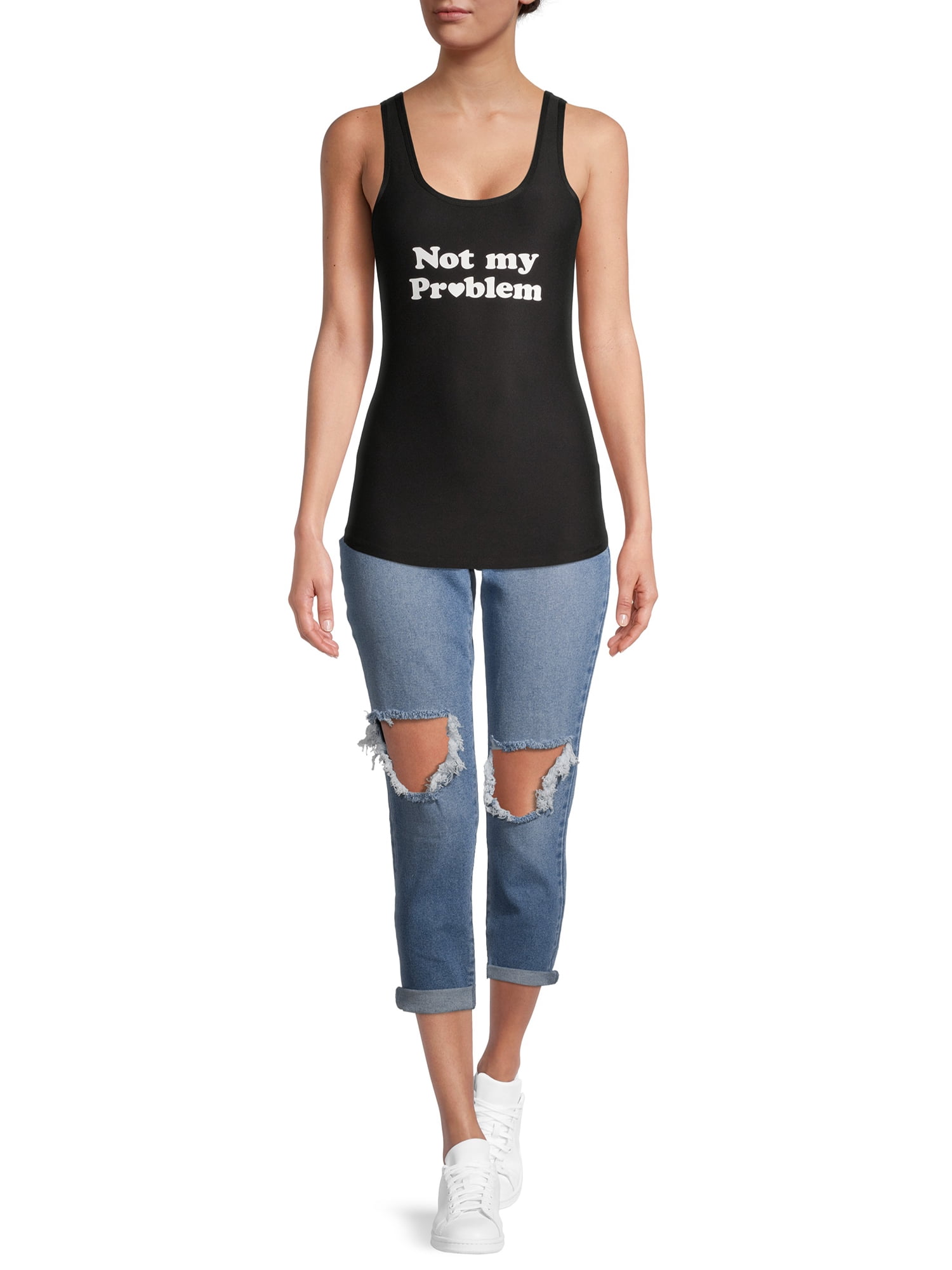 No Boundaries Juniors' Scoop Neck Tank Top