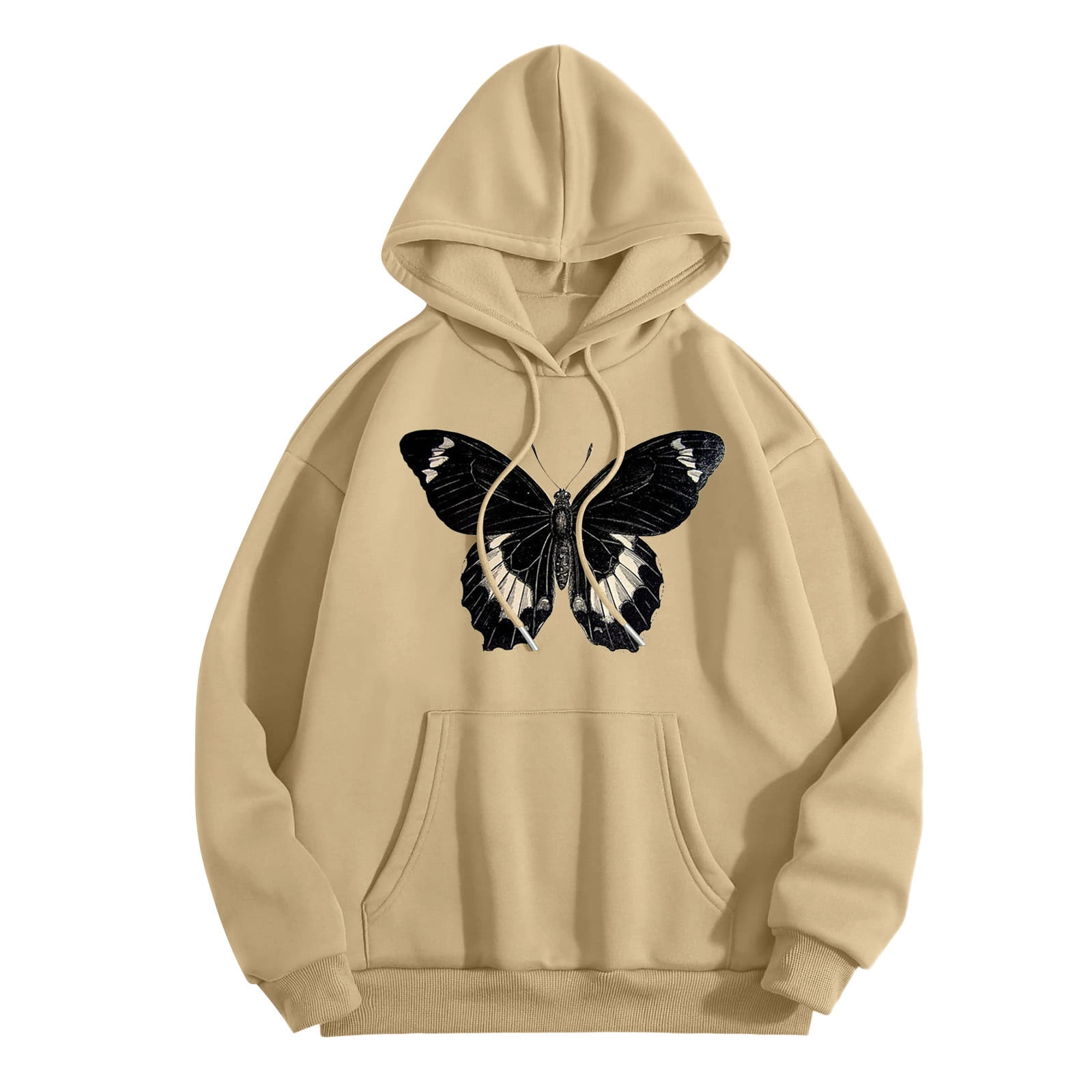 Women's casual hooded butterfly sweatshirt ry53 new arrivals
